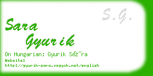 sara gyurik business card